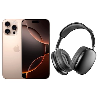 Foto 1 | Iphone 16 Pro Max 256gb Desierto E-sim Reacondicionado Más Diadema Genérica