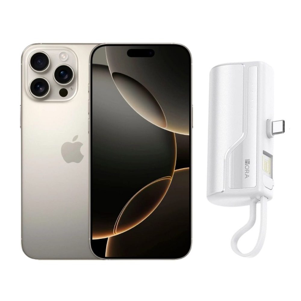 Iphone 16 Pro Max 256gb Natural E-sim Reacondicionado Más Mini Power Bank