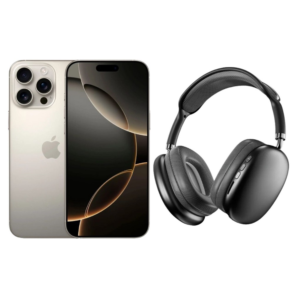 Iphone 16 Pro Max 256gb Natural E-sim Reacondicionado Más Diadema Genérica