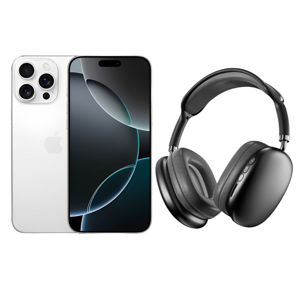 Iphone 16 Pro Max 256gb Blanco E-sim Reacondicionado Más Diadema Genérica
