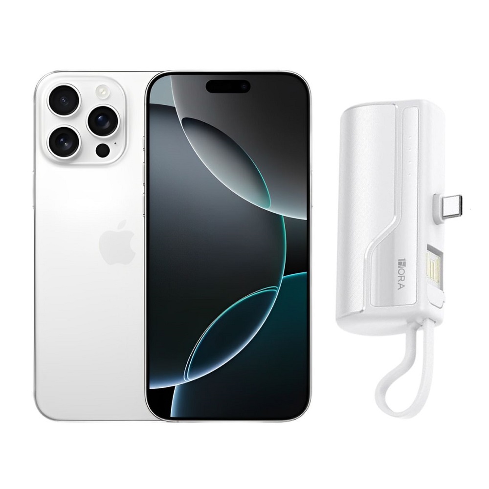 Iphone 16 Pro Max 256gb Blanco E-sim Reacondicionado Más Mini Power Bank