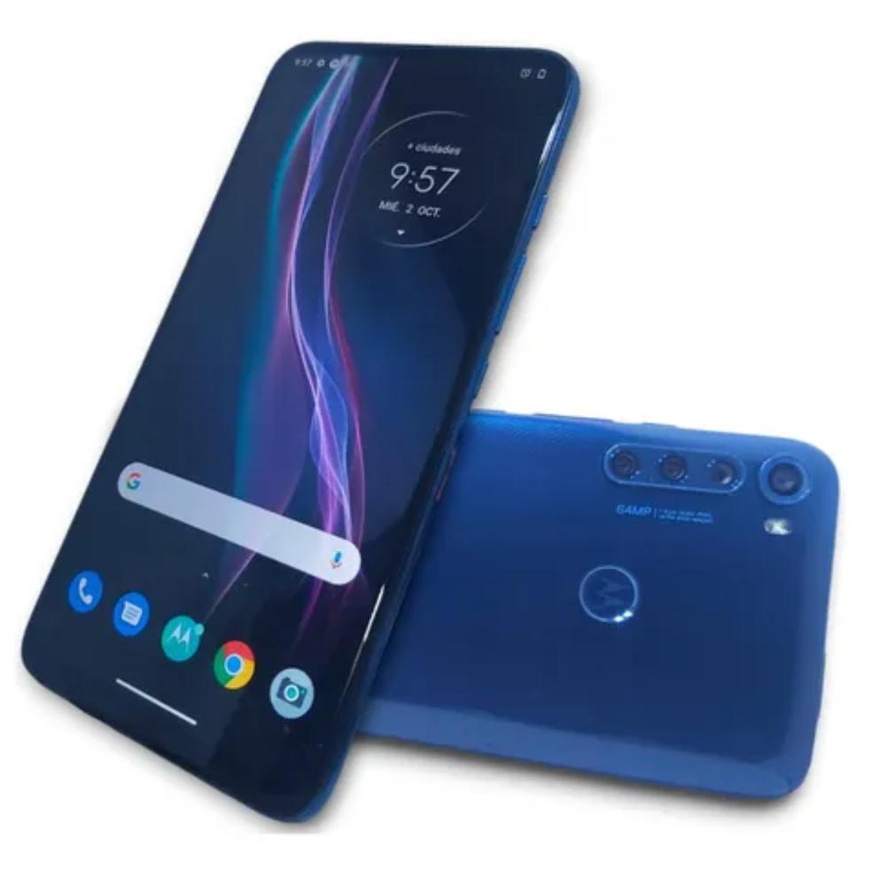 Foto 2 pulgar | Motorola One Fusion Plus 128gb Azul Reacondicionado