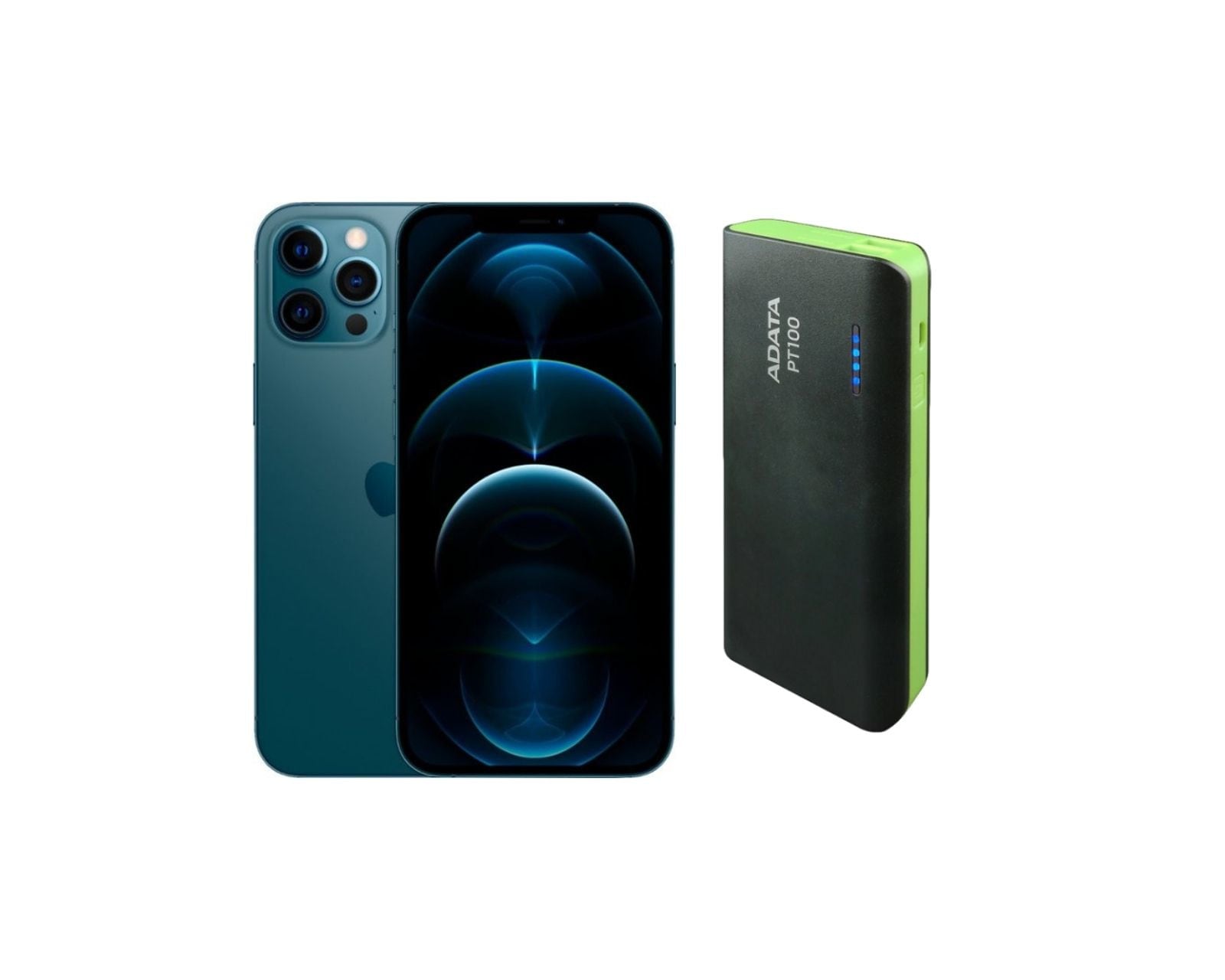 Celular iPhone 12 Pro Max 128gb color Azul + Power Bank 10,000mah Reacondicionado $18,999