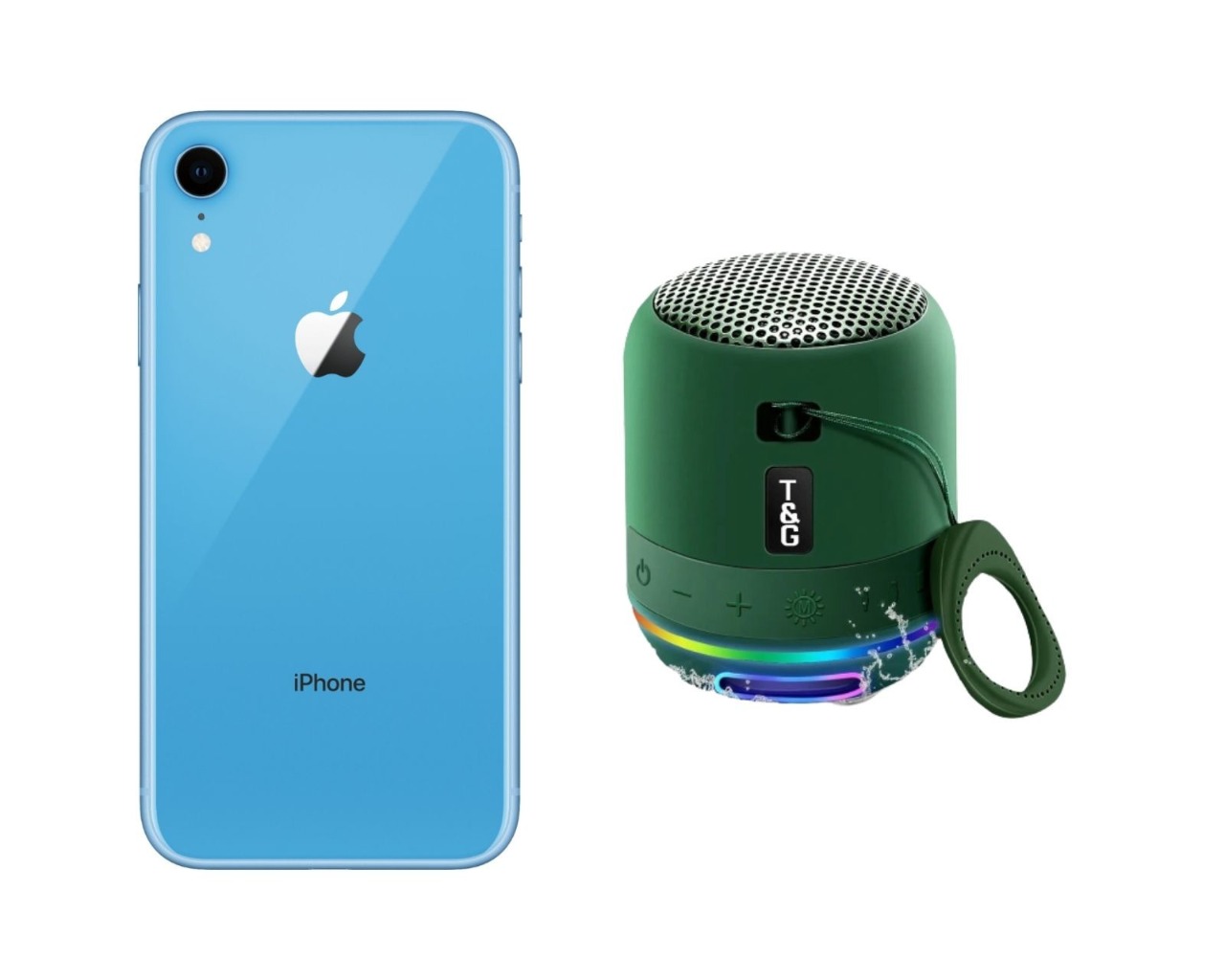 Foto 2 pulgar | Celular iPhone XR 64gb Reacondicionado color Azul + Bocina Bluetooth