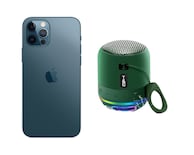 Celular iPhone 12promax 128gb Reacondicionado color Azul + Bocina Bluetooth