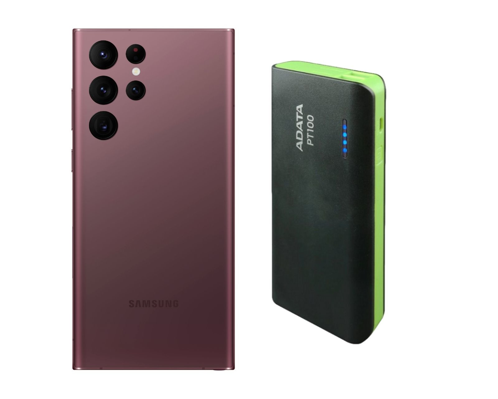 Celular Galaxy S22 Ultra Reacondicionado 128gb Color Borgoña Más Power Bank 10,000mah