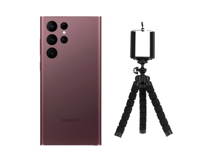 Foto 1 | Celular Galaxy S22 Ultra Reacondicionado 256 GB color Borgoña Más Trípode