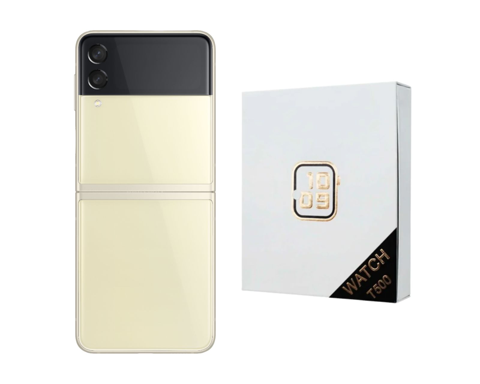 Celular Galaxy Z Flip3 128gb color Beige Reacondicionado más Reloj Genérico