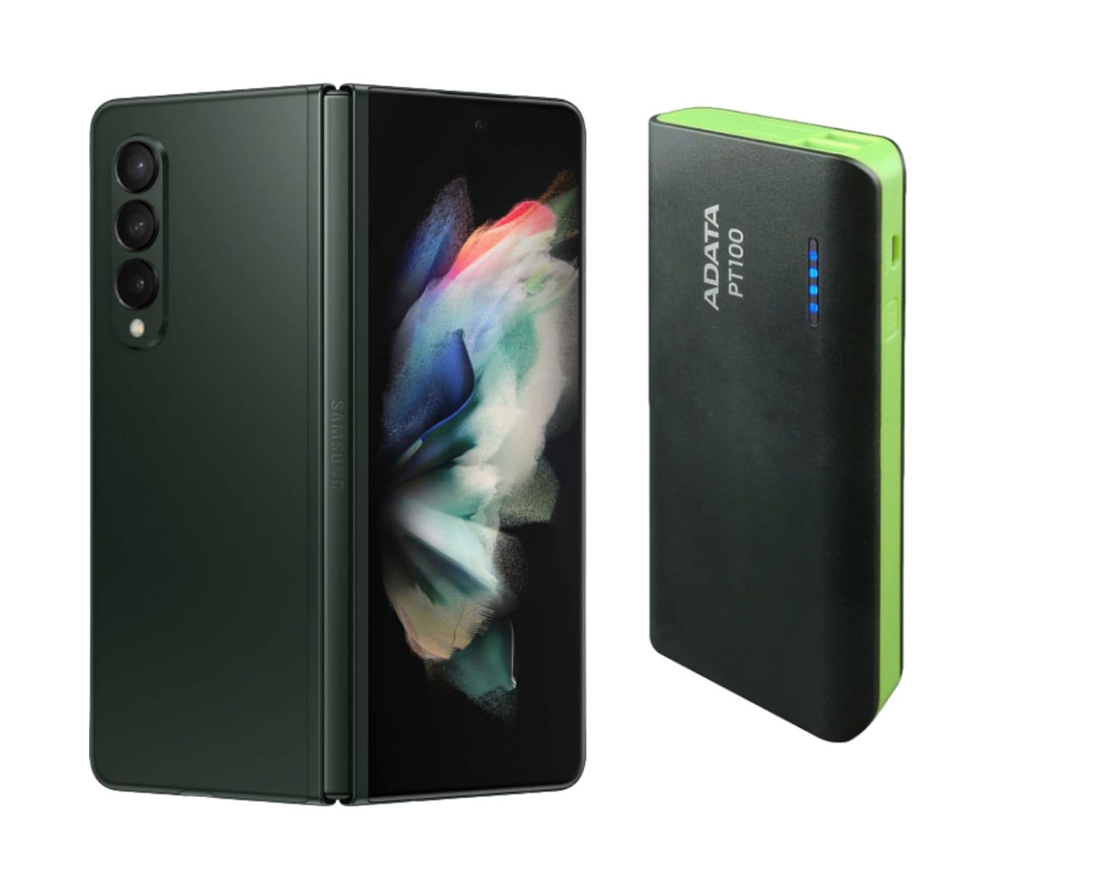 Celular Samsung Z Fold3 256gb Color Verde Reacondicionado + Power Bank 10,000mah $17,999