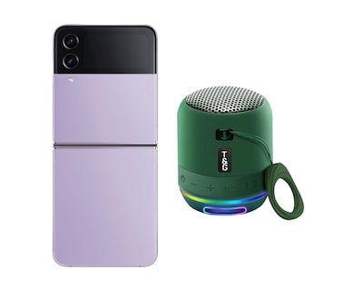 Foto 1 | Samsung Z Flip4 color Morado 128 GB Reacondicionado más Mini Bocina