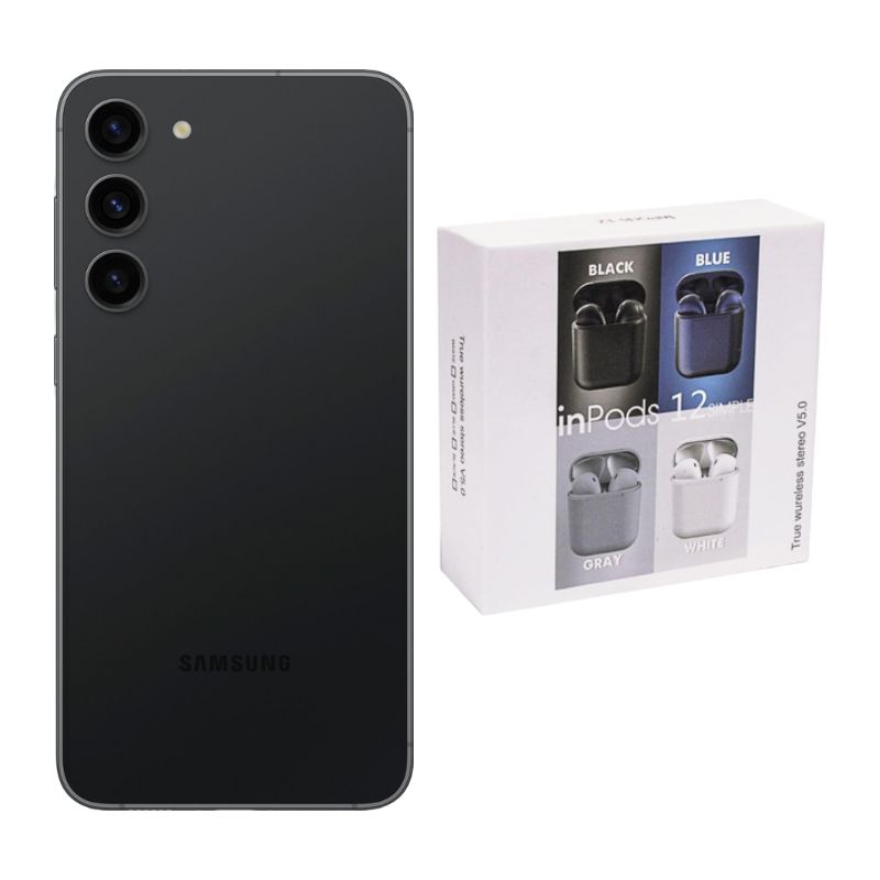 Foto 1 | Celular Galaxy S23 Reacondicionado 128gb Negro + Audífonos Genéricos