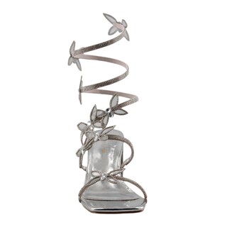 Foto 5 | Sandalia De Vestir Mujer Magic Cloud By Sprinkles Van47 Plata Tacon Bajo Ancho Elegante Talla 23 A 27 E