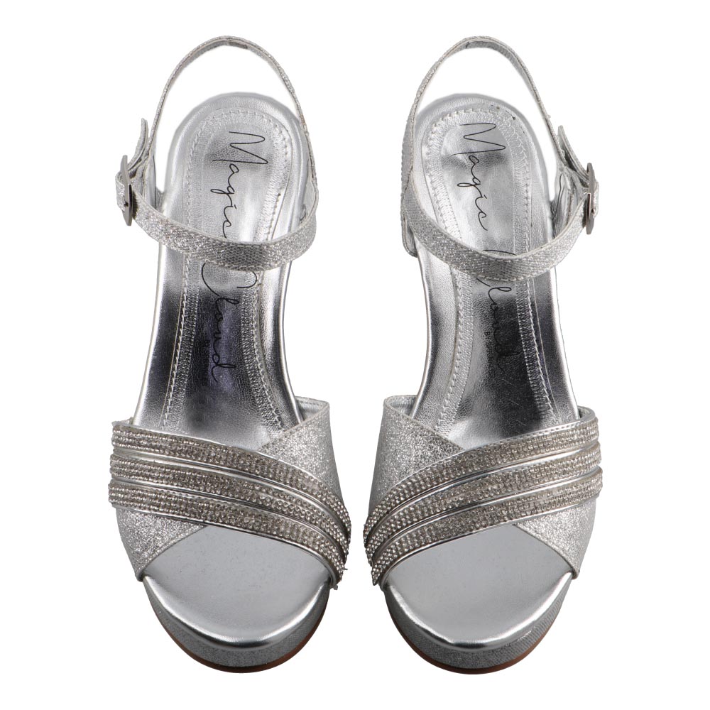 Foto 7 pulgar | Zapato Mujer Magic Cloud By Sprinkles 10210 Plata Sandalia Elegante Vestir Fiesta Talla 23 A 26 E