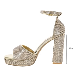 Foto 1 | Roze Tacones Plataforma Gold Para Mujer