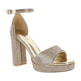 Foto 3 | Roze Tacones Plataforma Gold Para Mujer
