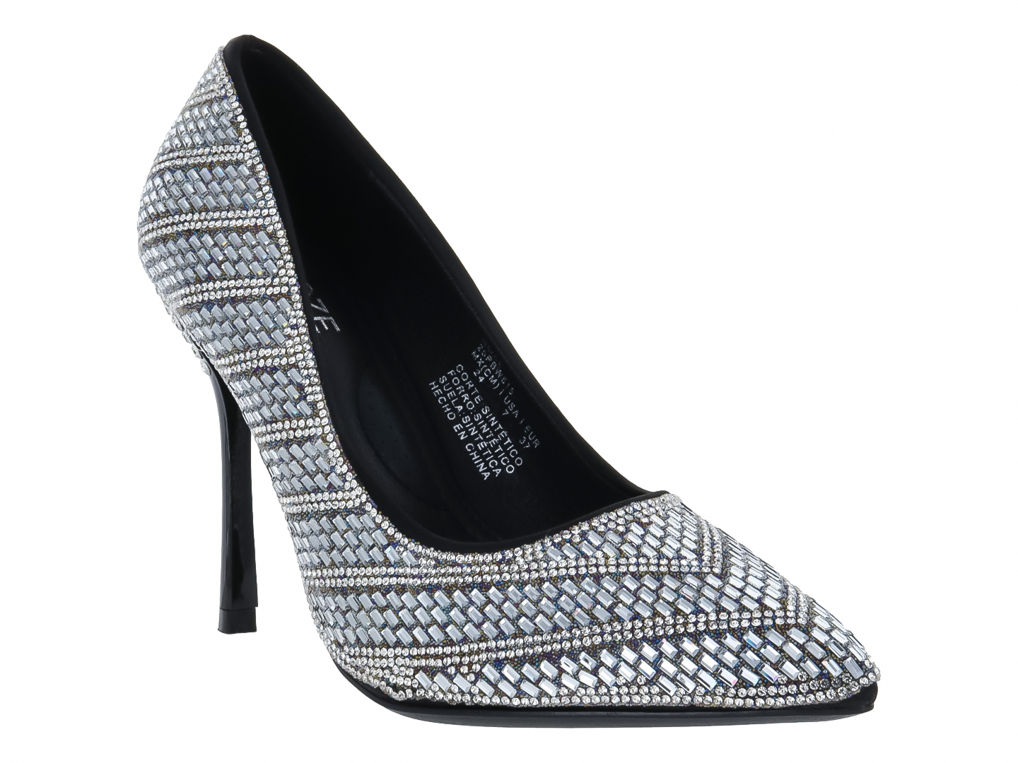 Roze Tacones Plateados Para Mujer