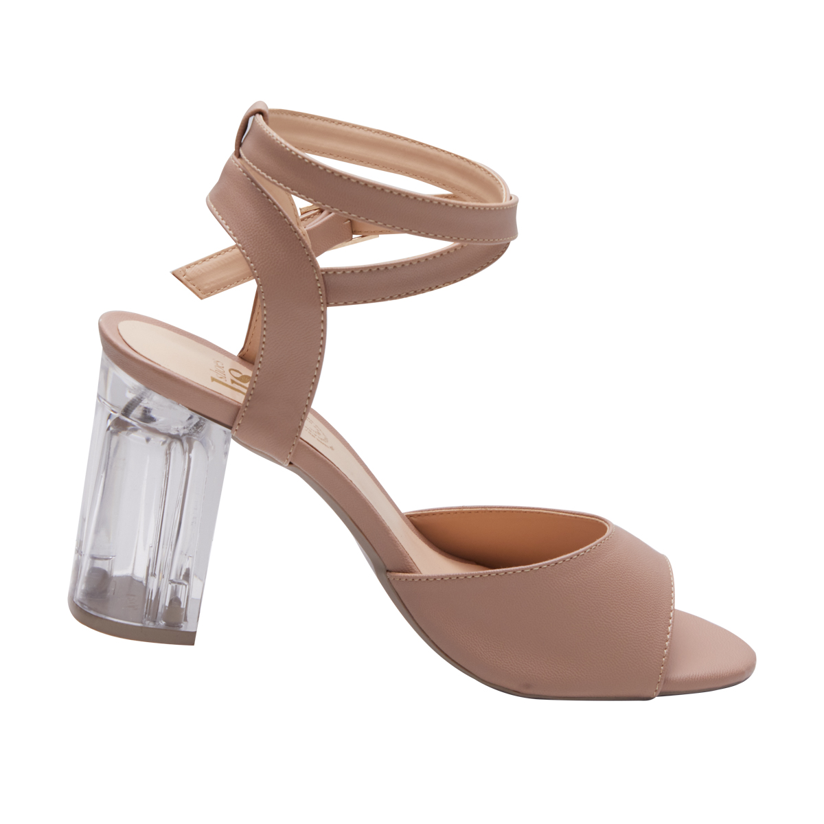 Foto 4 | Tacones Calzado Watanabe Color Beige Tacón Transparente
