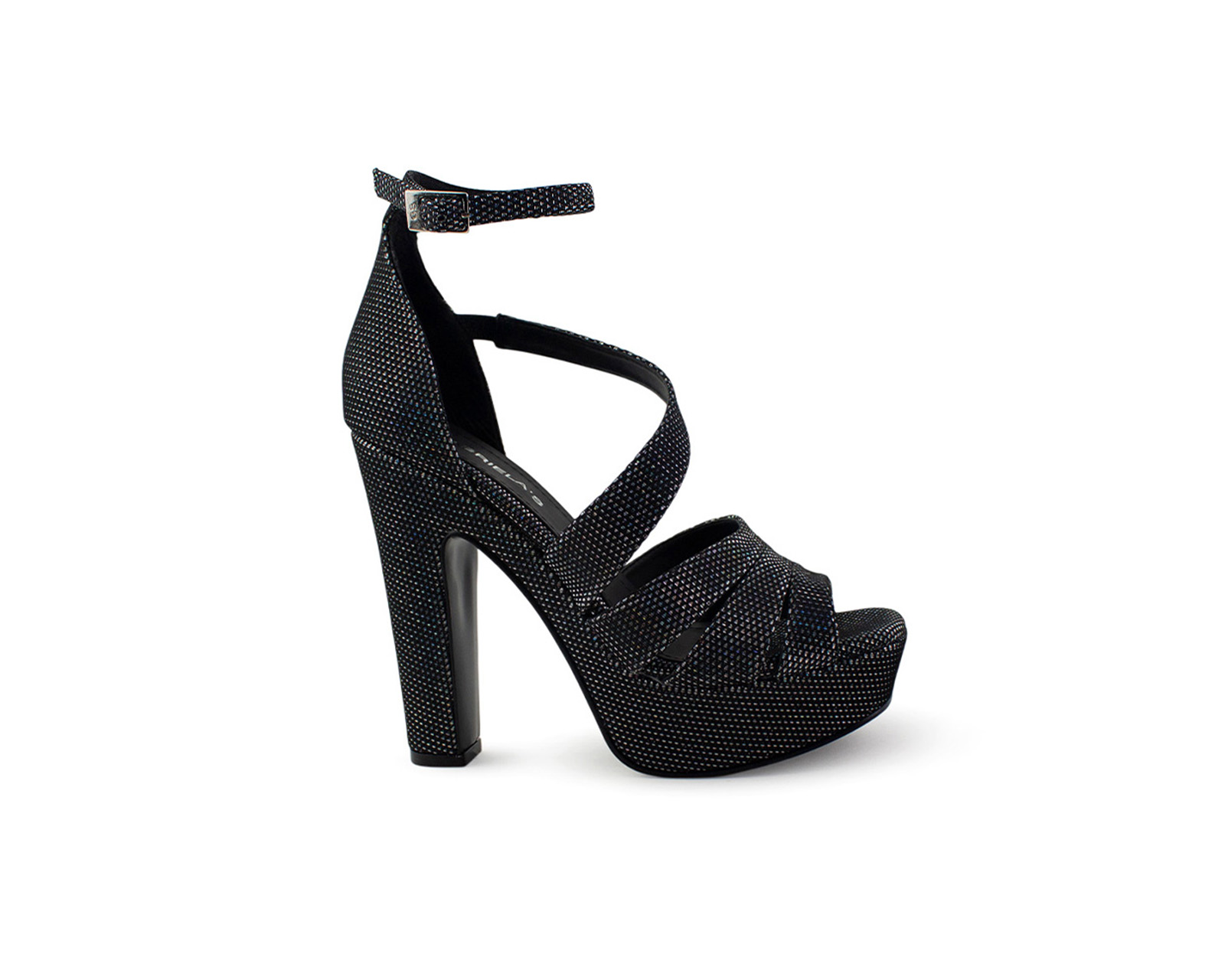Foto 2 | Sandalia Color Negro Fiesta Material Sintetico