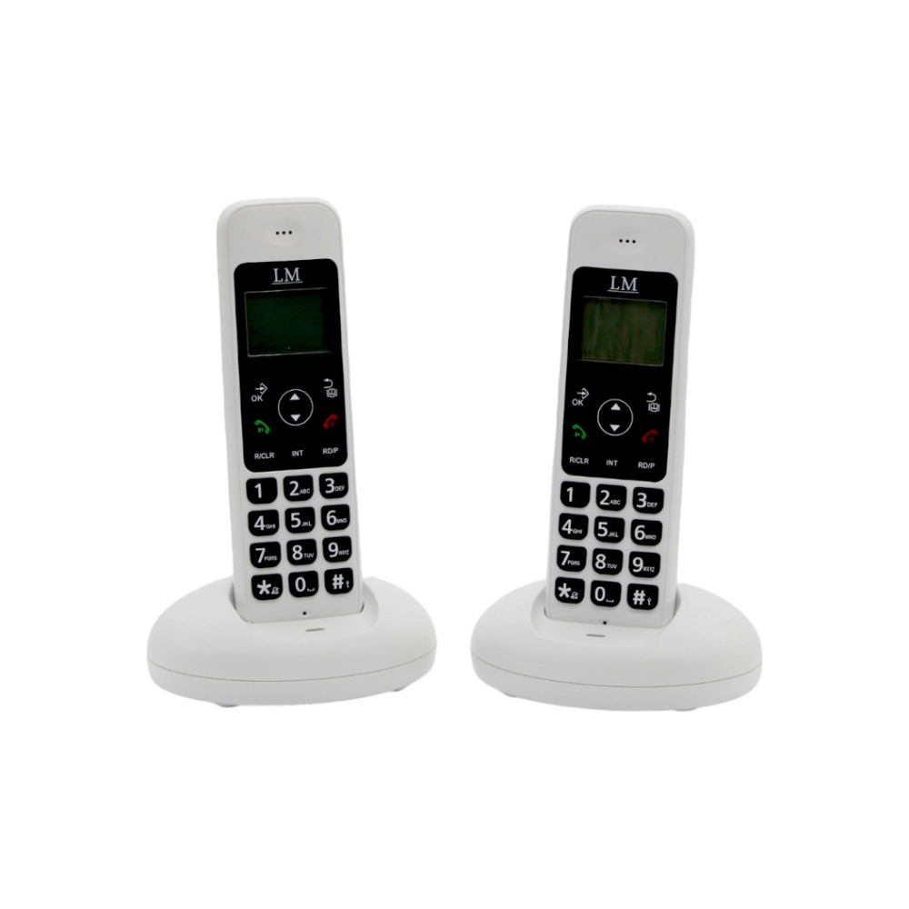 Foto 1 | Kit De Teléfonos Inalámbricos Lm, Lm-1702-2| Con Pantalla Lcd De 3 Líneas |teléfono Con Agenda |teléfono Co