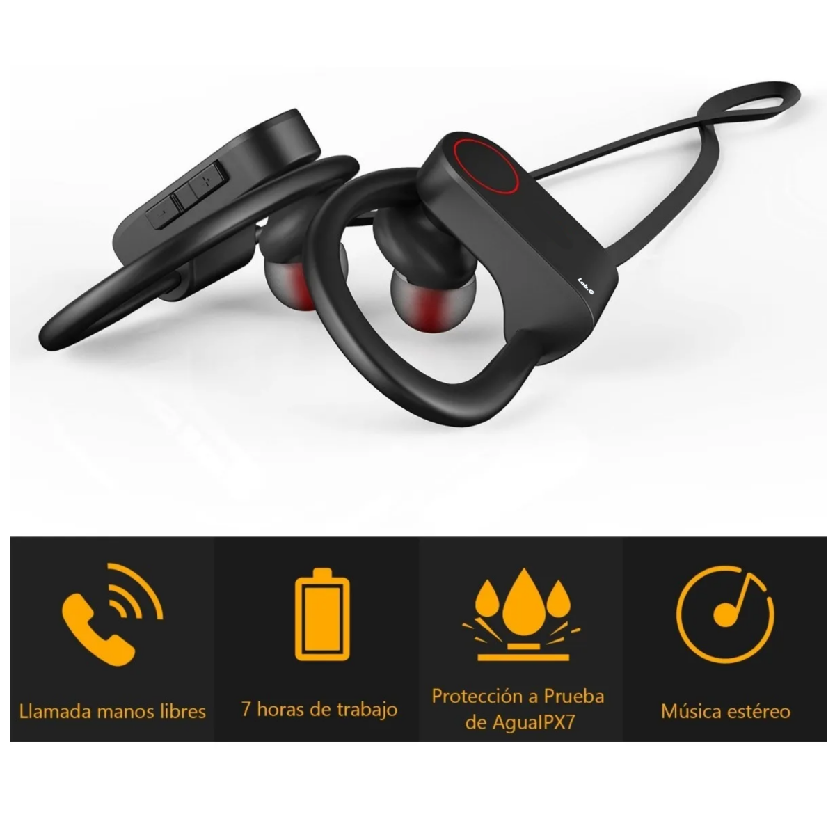 Foto 4 pulgar | Audífonos Inalámbricos Con Bluetooth Y Micrófono U8 Deportes Lab.g Negro
