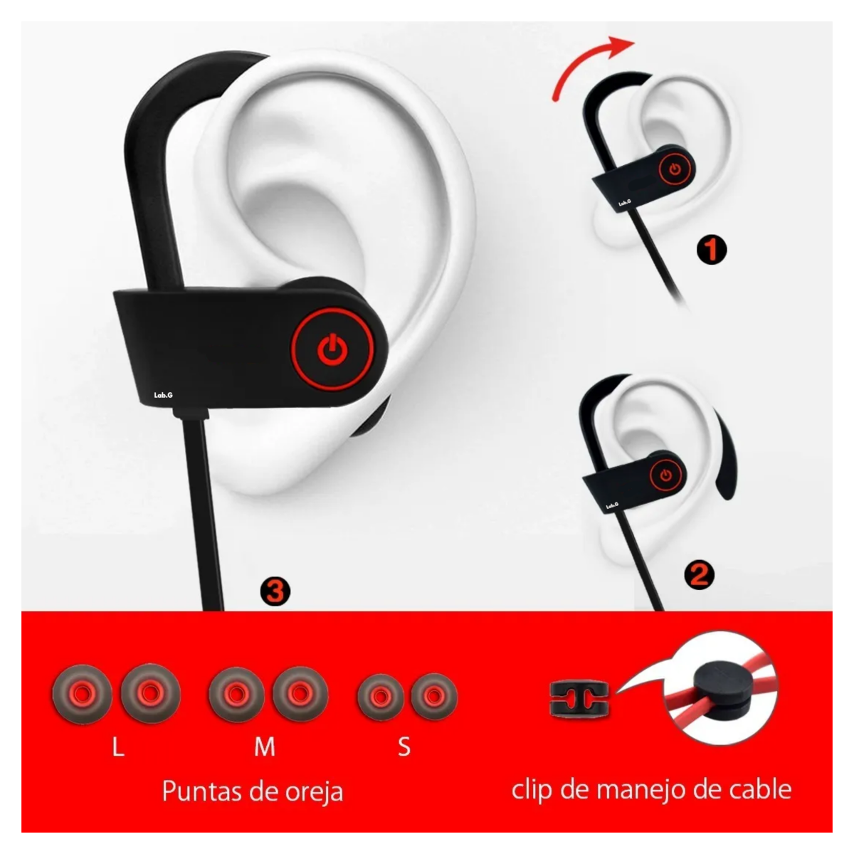 Foto 6 pulgar | Audífonos Inalámbricos Con Bluetooth Y Micrófono U8 Deportes Lab.g Negro