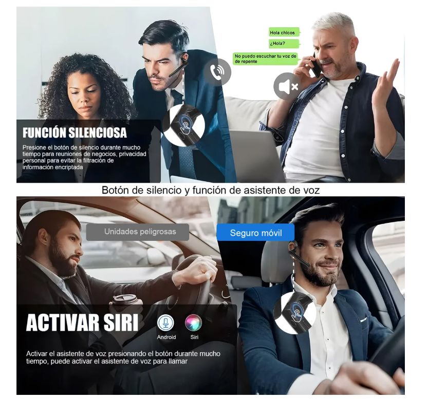 Foto 4 pulgar | Audífonos Inalámbricos Mic Llamada Inalámbricos Reduc-ruido