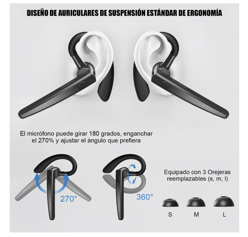 Foto 5 pulgar | Audífonos Inalámbricos Mic Llamada Inalámbricos Reduc-ruido