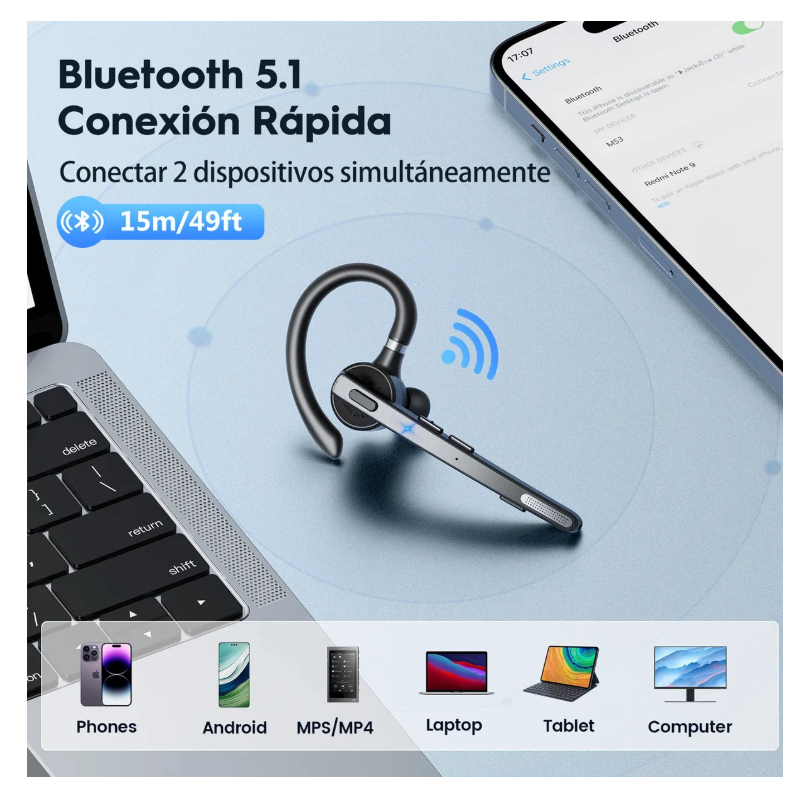 Foto 5 pulgar | Audífonos Inalámbricos Black Box con Bluetooth
