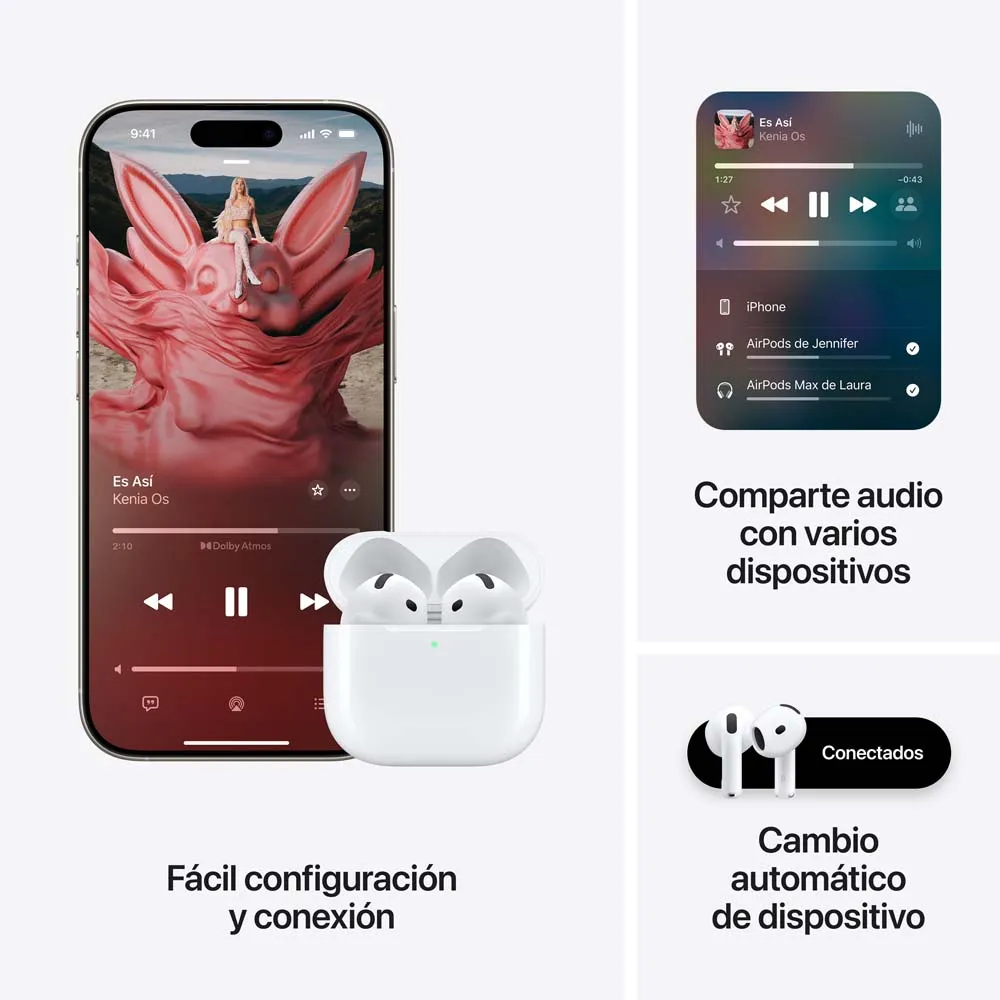 Foto 6 pulgar | Apple Airpods 4 Con Cancelación Activa De Ruido Blanco Reacondicionado