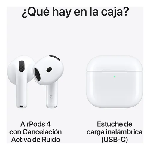 Foto 6 | Apple Airpods 4 Con Cancelación Activa De Ruido Blanco Reacondicionado