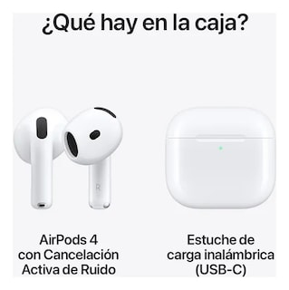 Foto 6 | Apple Airpods 4 Con Cancelación Activa De Ruido Blanco Reacondicionado