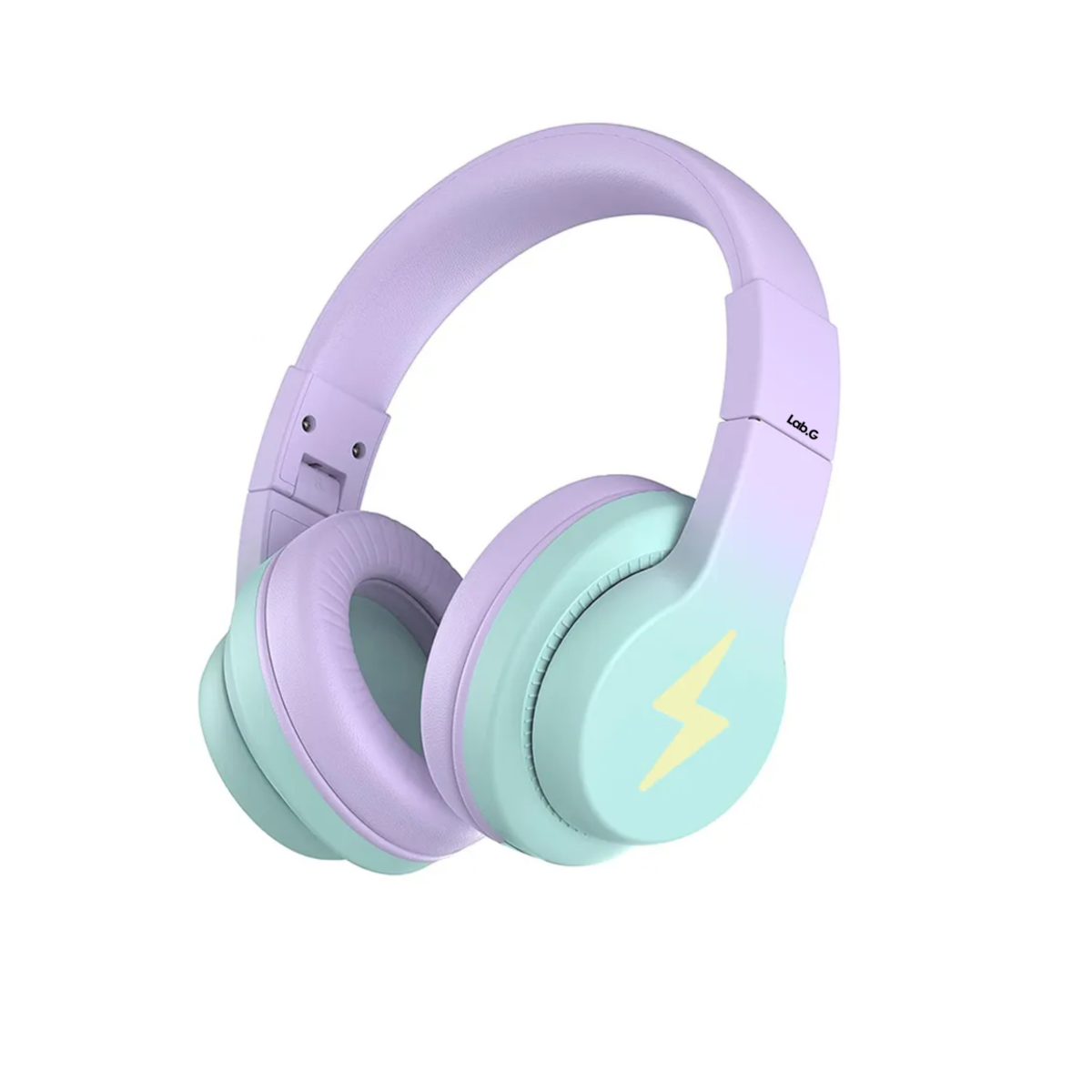 Auriculares De Diadema Bluetooth Inalámbricos Para Niños Lab.g Rosa Con Morado