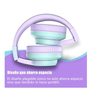 Foto 2 | Auriculares De Diadema Bluetooth Inalámbricos Para Niños Lab.g Rosa Con Morado