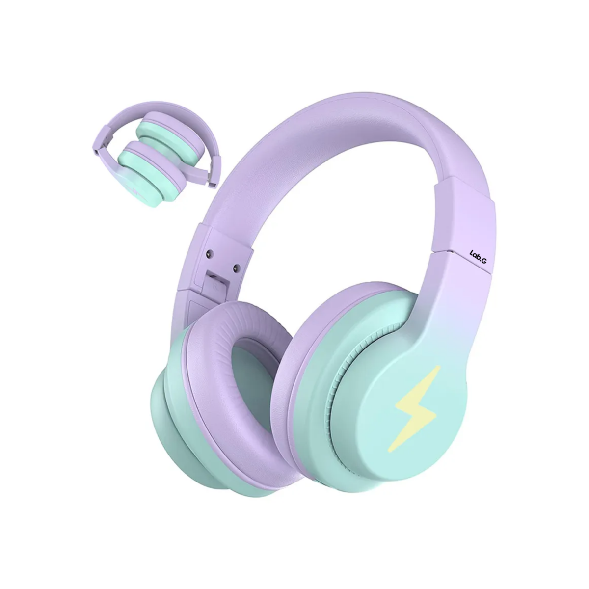 Foto 6 pulgar | Auriculares De Diadema Bluetooth Inalámbricos Para Niños Lab.g Rosa Con Morado