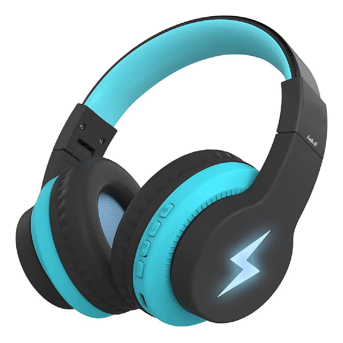 Auriculares De Diadema Bluetooth Inalámbricos Para Niños Lab.g Azul Con Negro