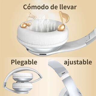 Foto 2 | Audífonos De Diadema Inalámbricos Bluetooth Lab.g Plata