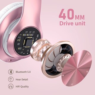 Foto 3 | Audífonos de Diadema Rosa