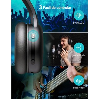 Foto 4 | Audifonos de Diadema Bluetooth Negros