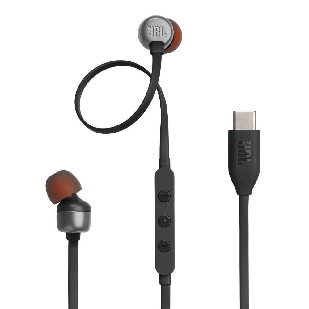Audífonos In Ear Jbl Tune 310c Conectividad Usb Tipo-c  Micrófono  Control De Preajustes Eq  Sonido Pure Bass  Negro