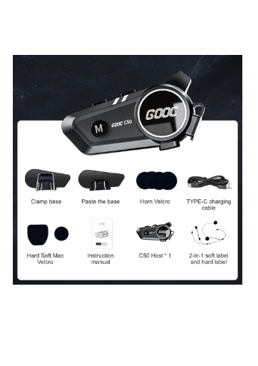 Foto 4 pulgar | Casco Moto Bluetooth Para Casco Impermeable