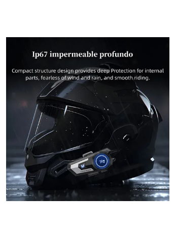 Foto 3 pulgar | Audífonos  Con Bluetooth 5.2 Para Casco De Motocicleta