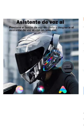 Foto 3 pulgar | Audífonos  Con Bluetooth Para Casco De Motocicleta