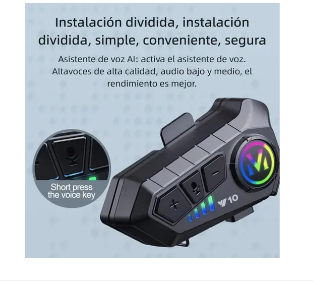 Foto 3 | Intercomunicador Motocicleta Para Casco