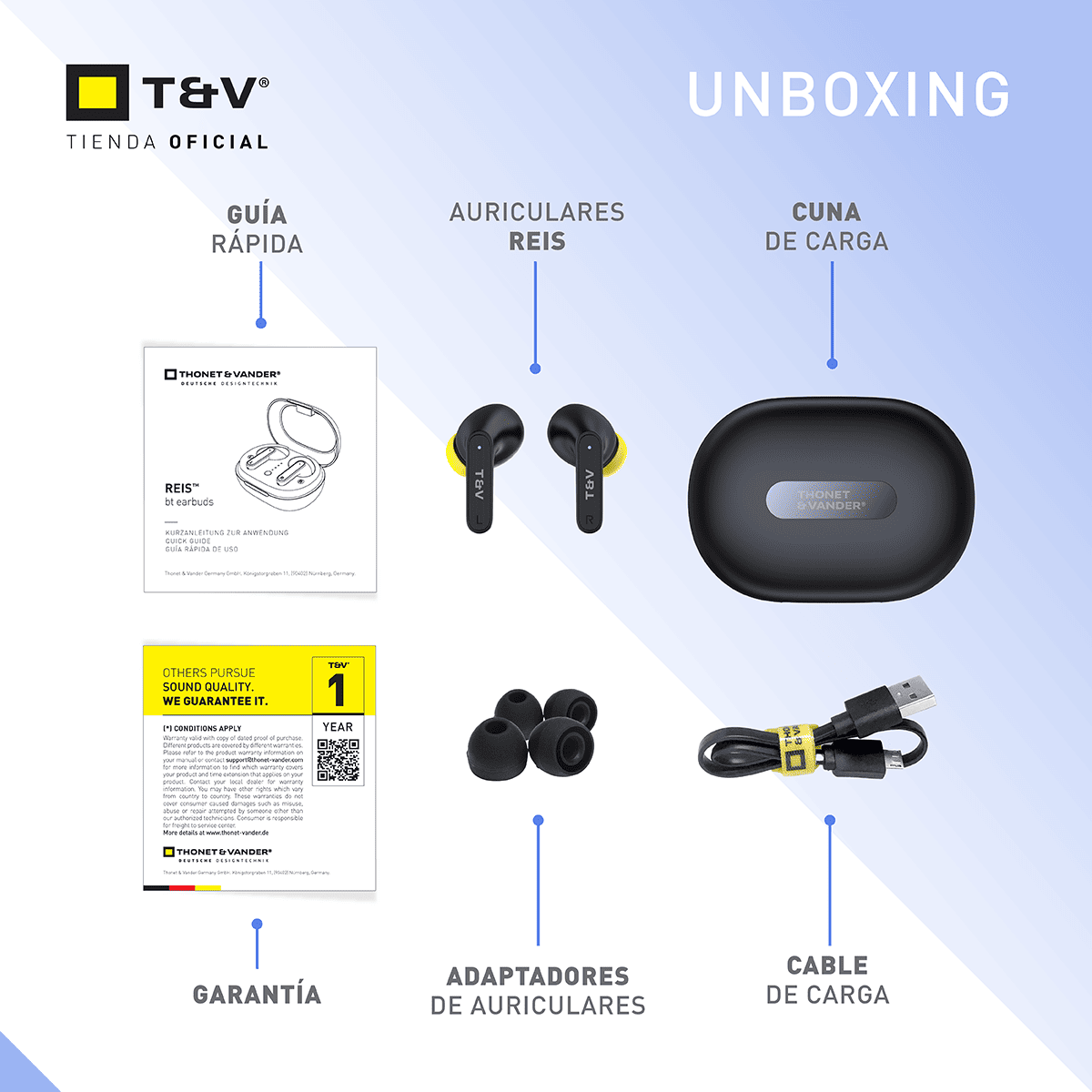 Foto 9 pulgar | Audífonos Bluetooth In-ear Thonet & Vander Reis Bt – 5h Batería  Micrófono Mems Y Controles Táctiles