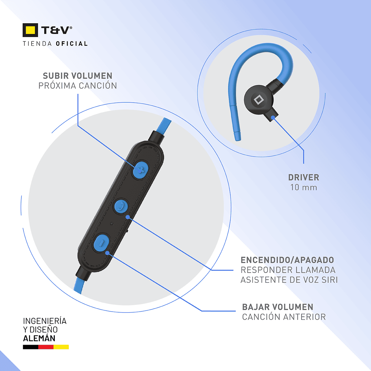 Foto 6 pulgar | Audífonos Bluetooth In-ear Neckband Thonet & Vander Vr10 – 5h Batería  Micrófono Mems Y Controles Integrados