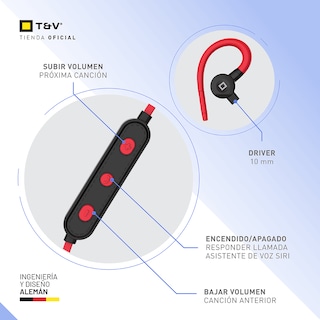 Foto 5 | Audífonos Bluetooth In-ear Neckband Thonet & Vander Vr10 – 5h Batería Micrófono Mems Y Controles Integrados