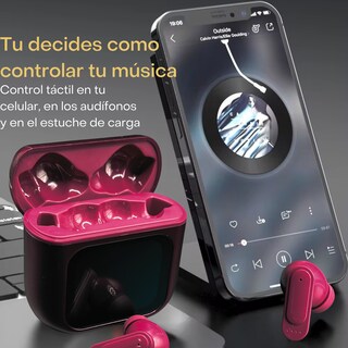 Foto 5 | Audífonos Inalámbricos In Ear Bluetooth Rosa Con Sonido Hd Micrófono Y Estuche Touch – Cancelación De Ruido