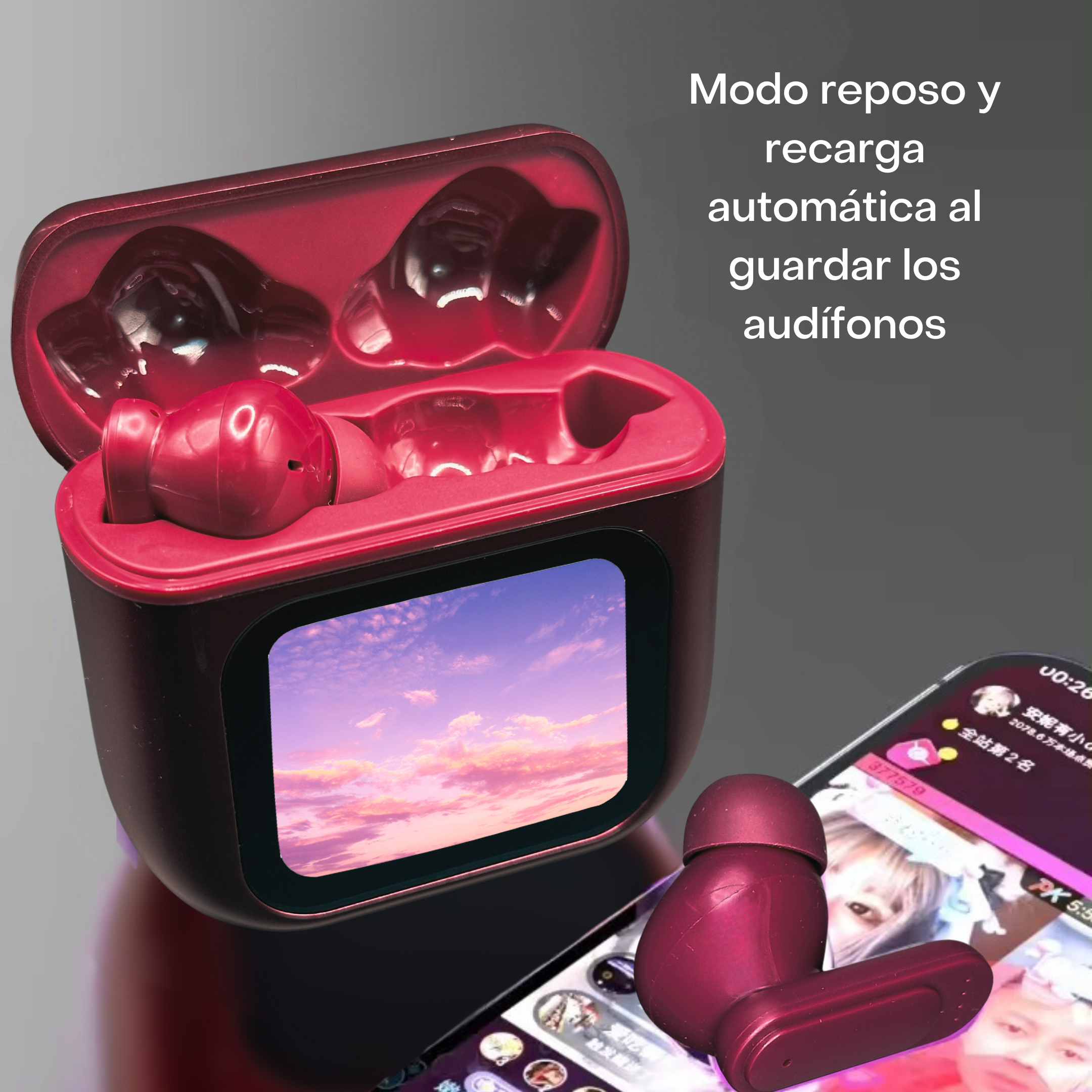 Foto 7 | Audífonos Inalámbricos In Ear Bluetooth Rosa Con Sonido Hd  Micrófono Y Estuche Touch – Cancelación De Ruido