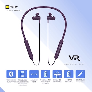 Foto 5 | Audífonos Bluetooth In-ear Neckband Thonet & Vander Vr100 – 10h Batería Micrófono Mems Y Controles Integrados