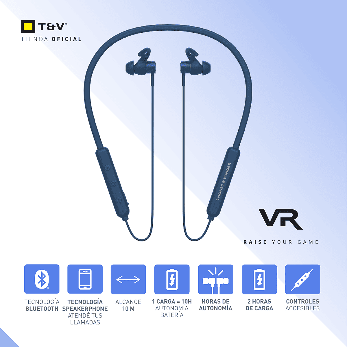 Foto 4 | Audífonos Bluetooth In-ear Neckband Thonet & Vander Vr100 – 10h Batería  Micrófono Mems Y Controles Integrados